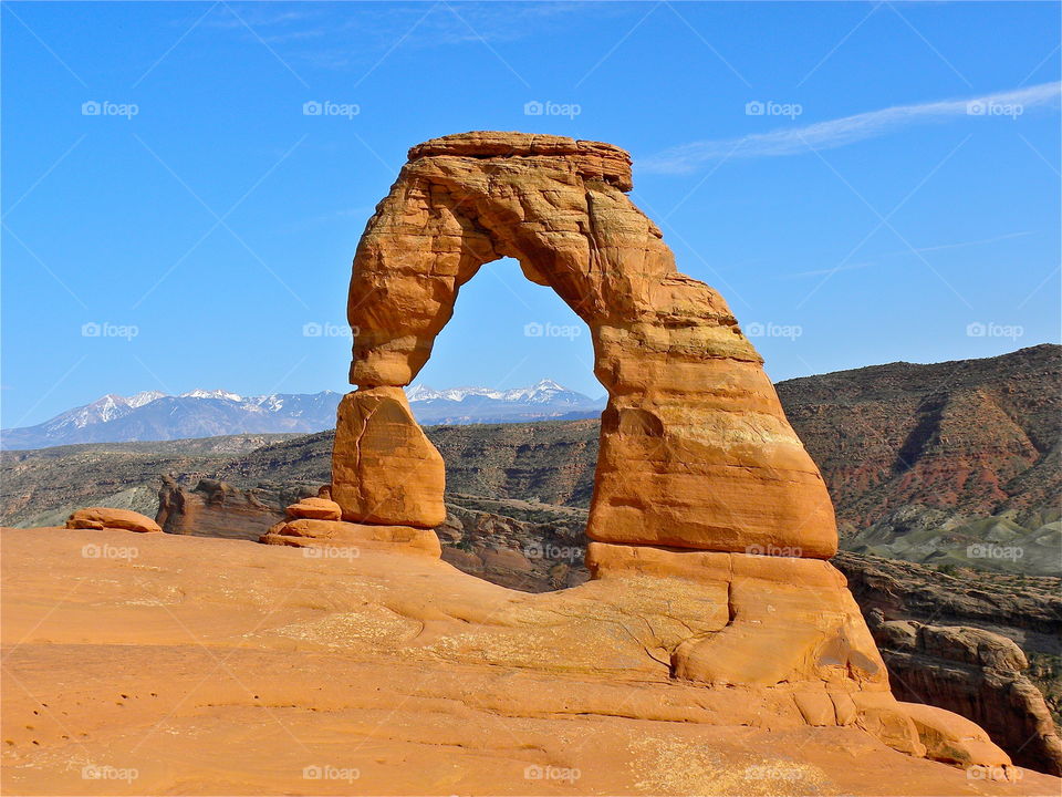 Delicately Arching. The famous and beautiful delicate arch. Arches National Park, Moab, Utah.