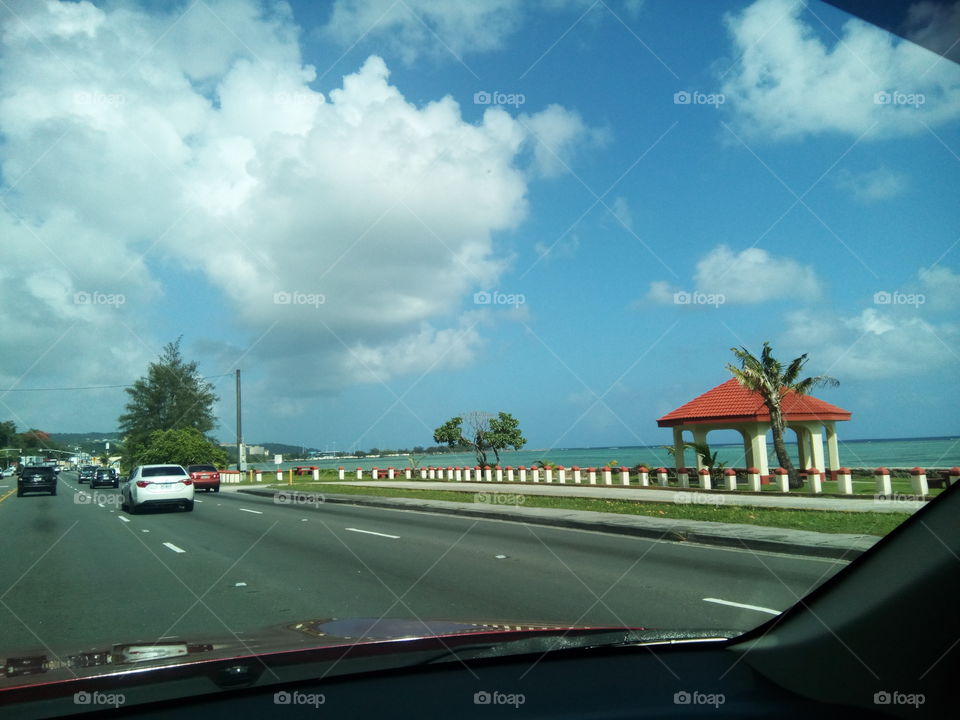 clouds, car and cottage