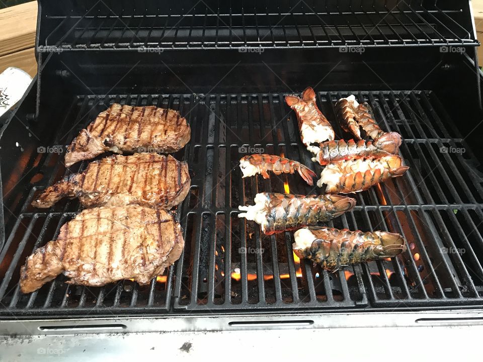 Grilling Surf and Turf 