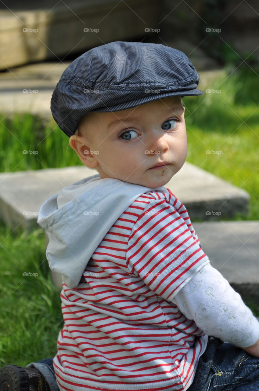 garden blue face summer by nivoa