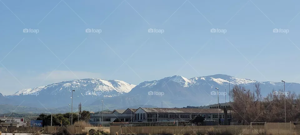 snowy mountains