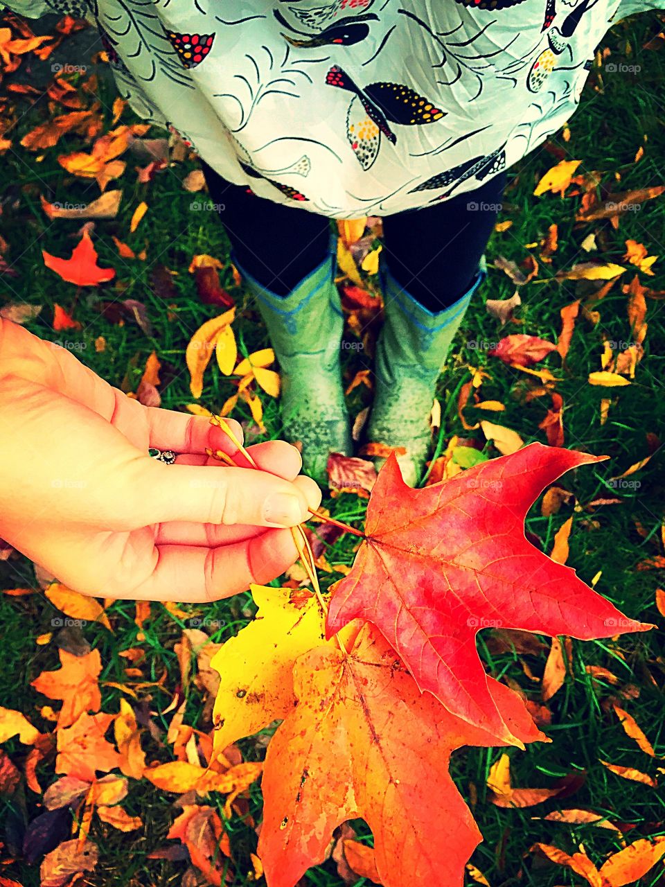 Leaves and boots