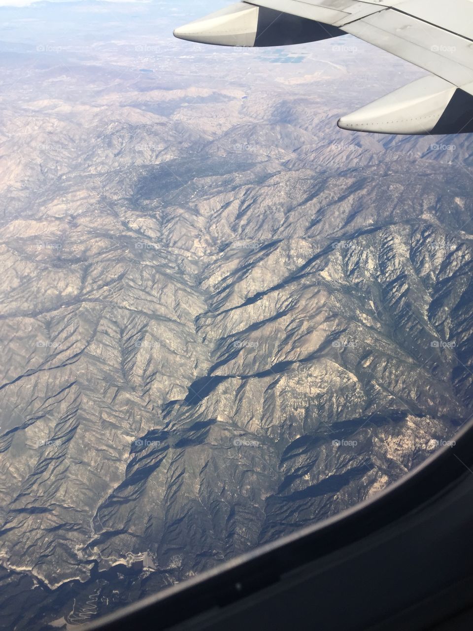 Flying over the mountains