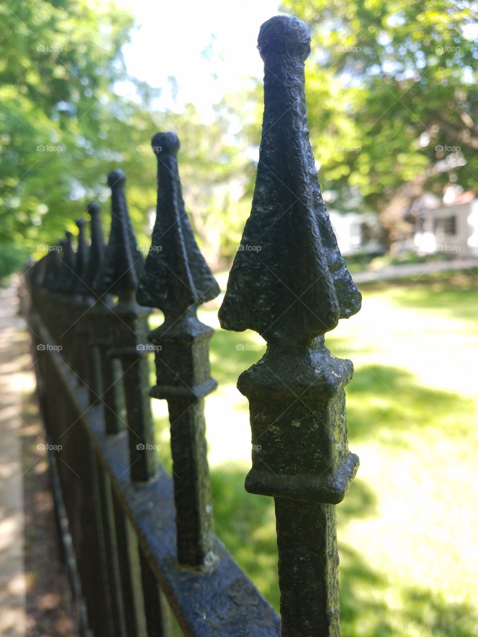 wrought iron fence closeup