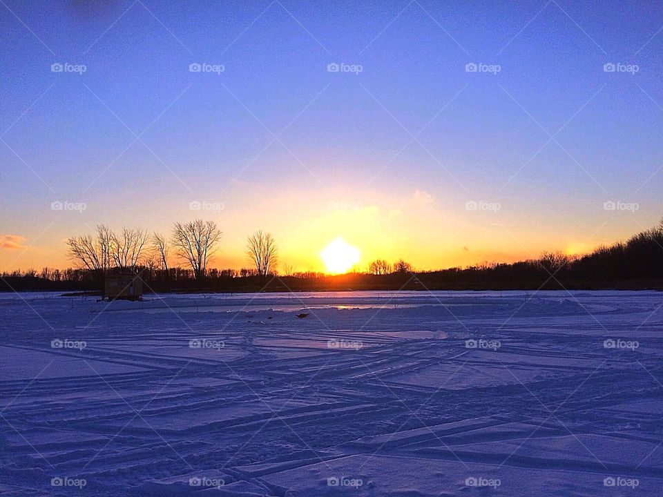 Winter sunset 