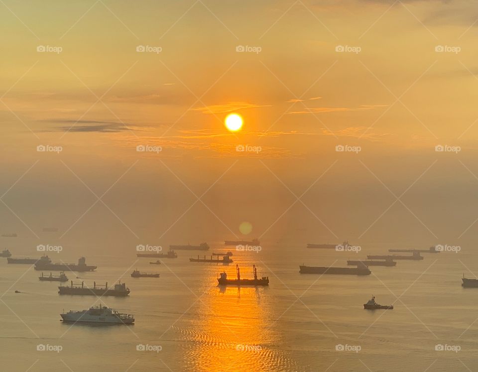 Sunrise in Singapore