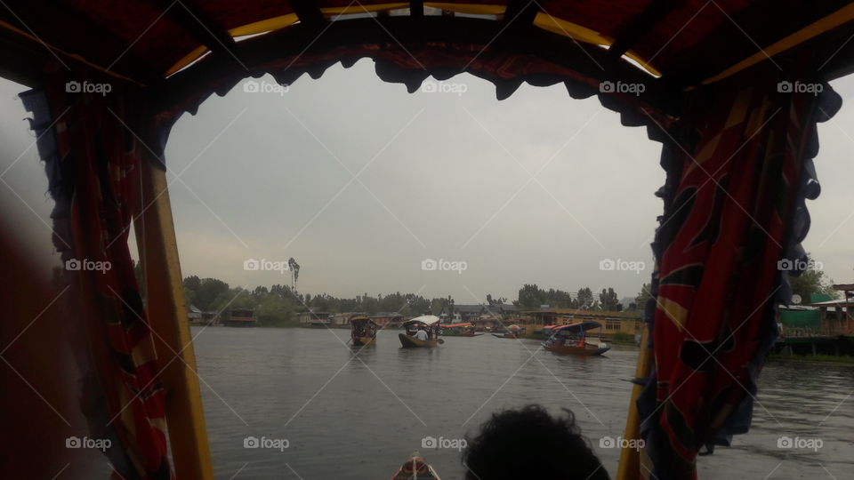 A view of Dal Lake Srinagar from a Shikara...