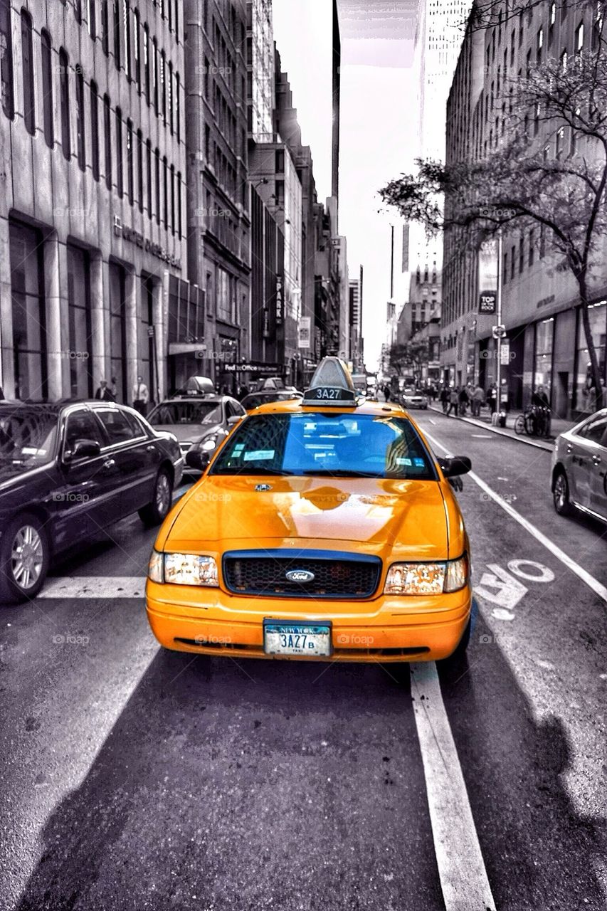 Yellow cab in New York