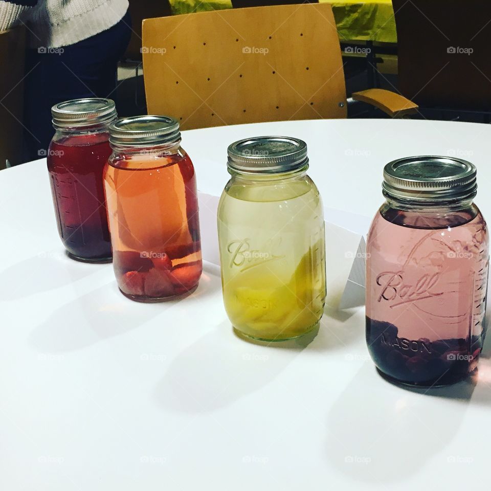 Mason Jar fresh fruit juice the Georgia way.