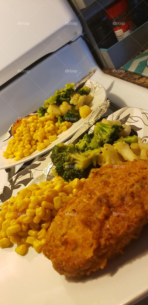 A homecooked meal for two