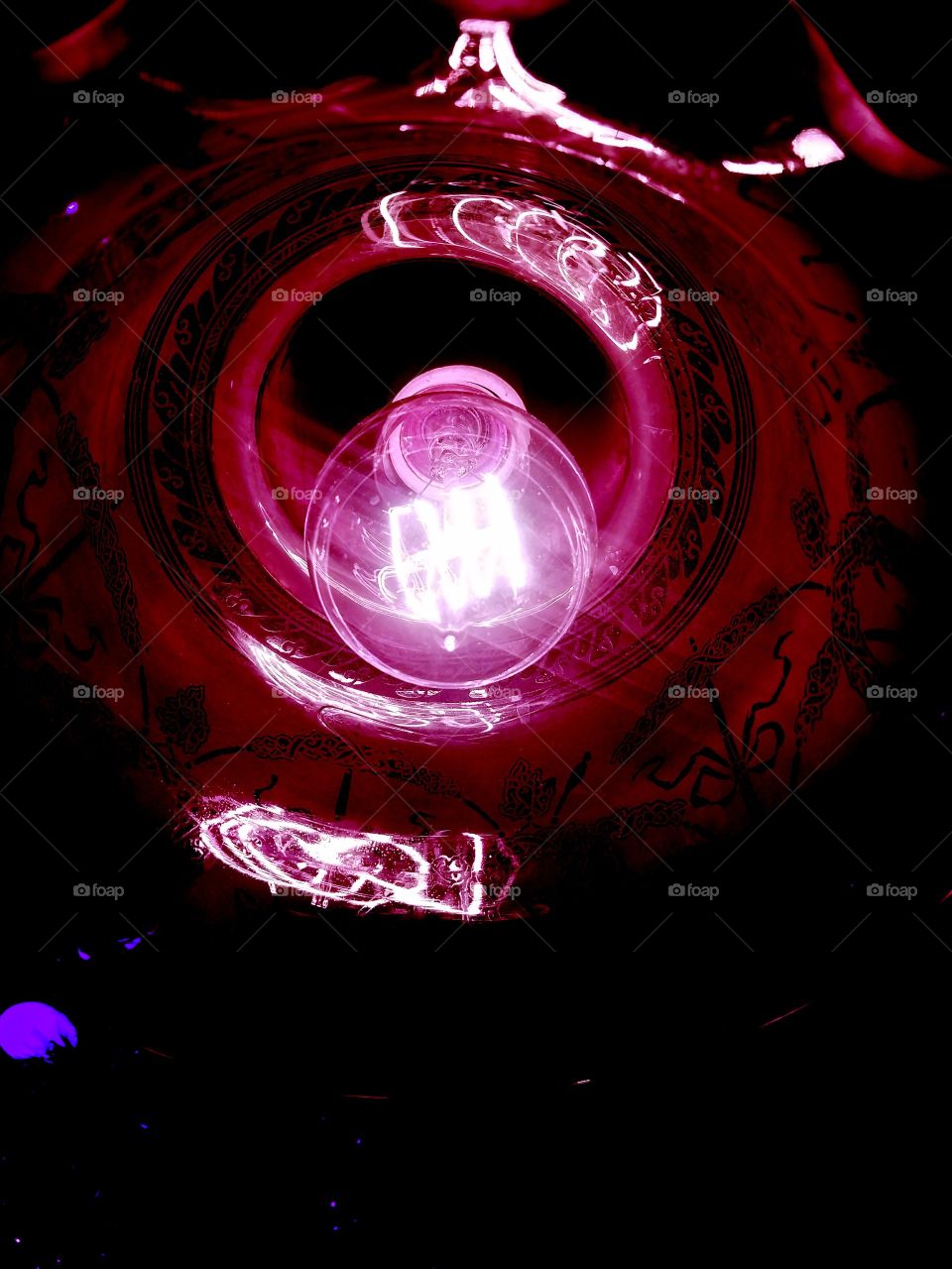 Close-up of Light Bulb - Abstract Art - Filtered Colors