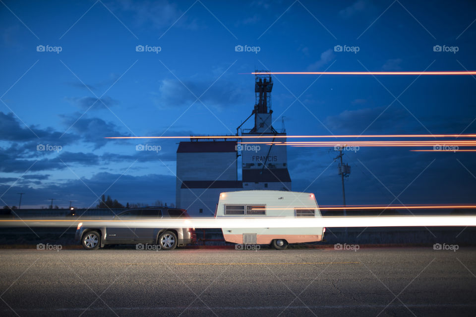 Travel trailer long exposure