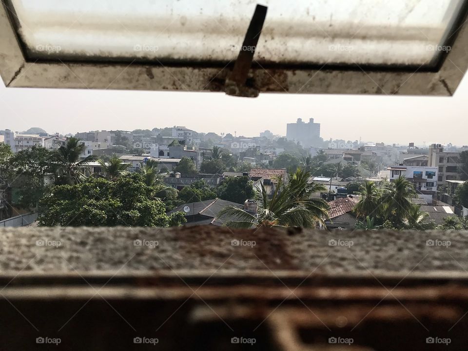City of Dehiwala Colombo Sr Lanka... Through a window...