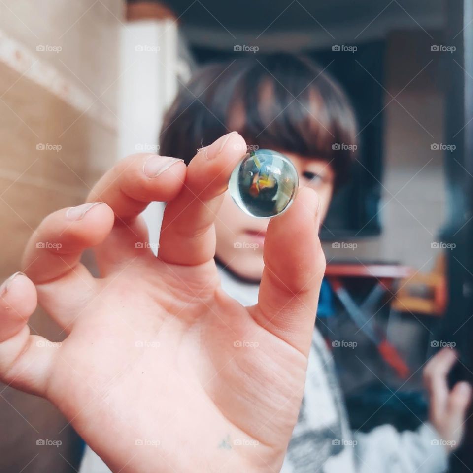 A spontaneous shot of a child playing