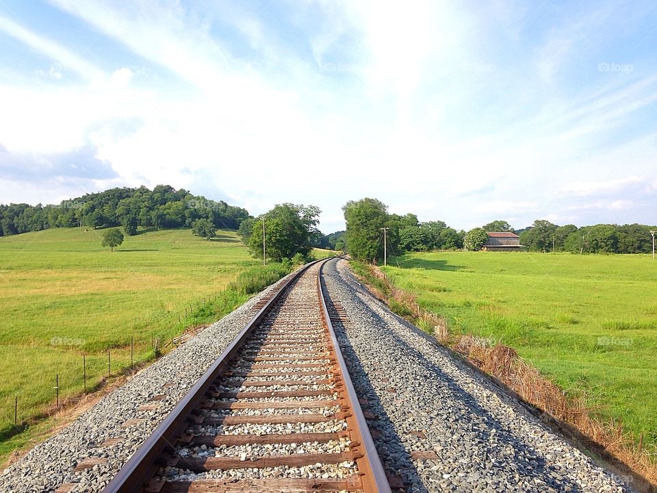 Empty railway track