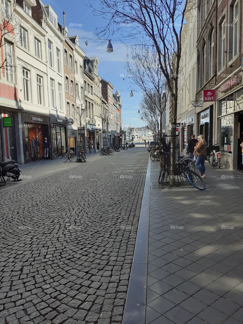 Maastricht shopping street in Corona times