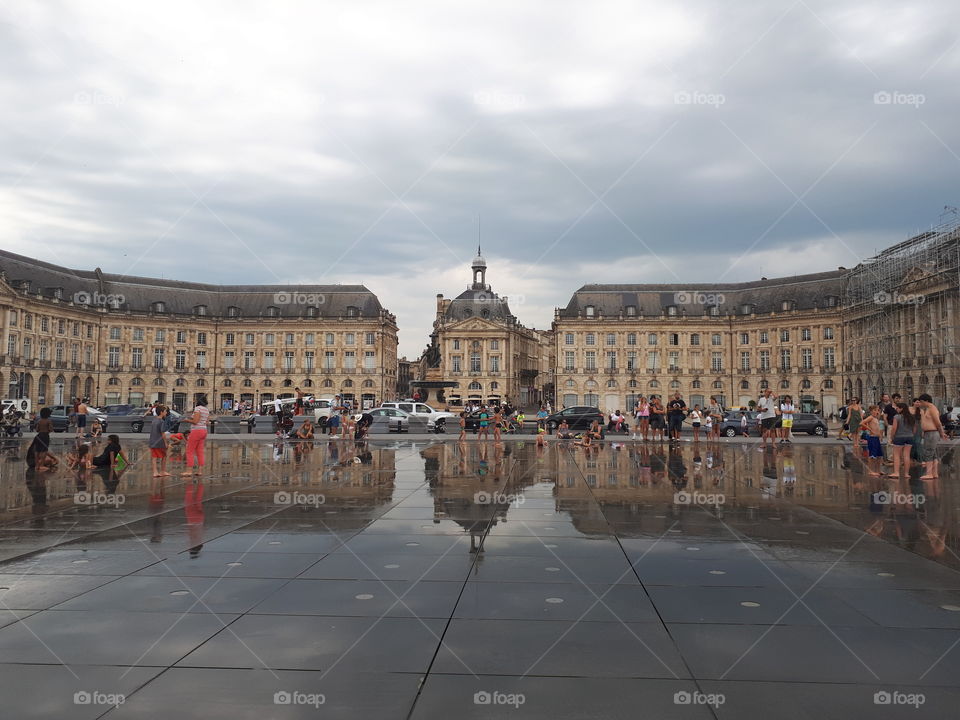 Water mirror fountain in Bordeaux