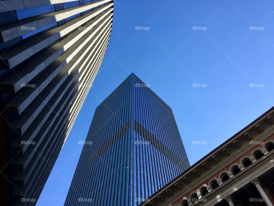 The city view where contemporary and old styles can be seen together.