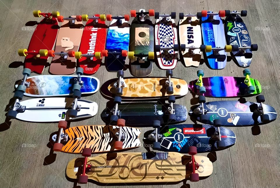 so many skateboard on street