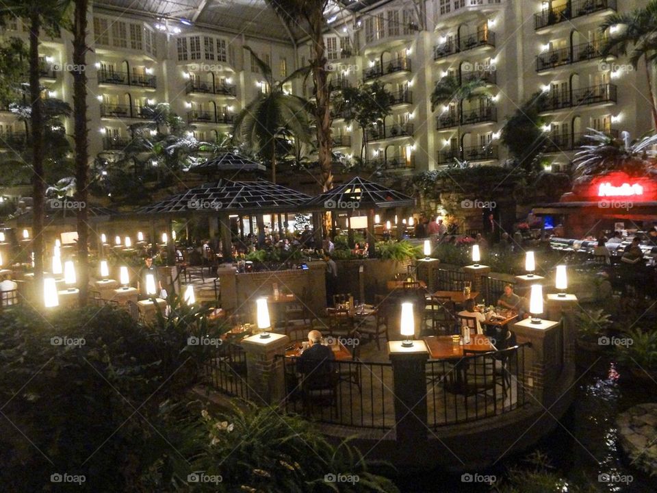 Night lights in Opryland