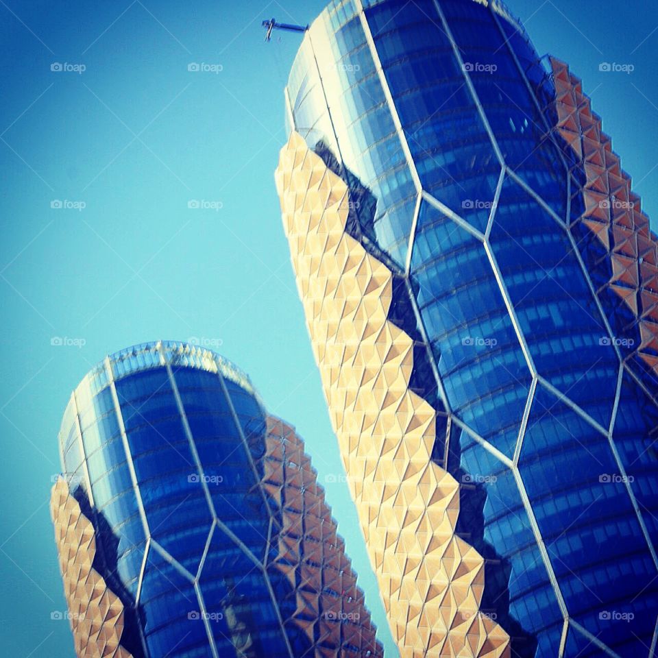 The pineapple towers. Abu Dhabi, UAE