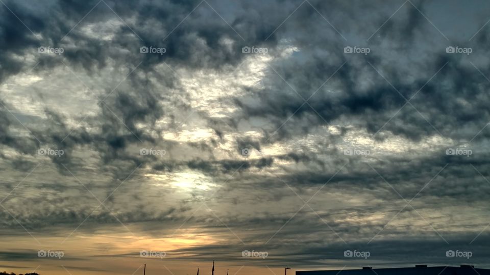 Storm, Sky, Sunset, Landscape, Rain