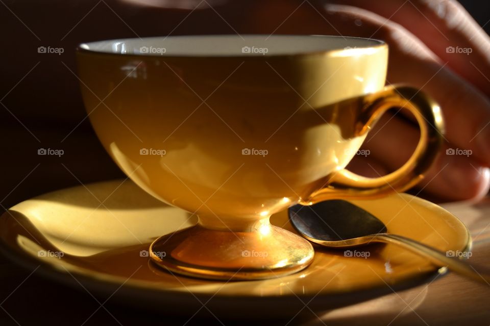 Close-up of tea cup