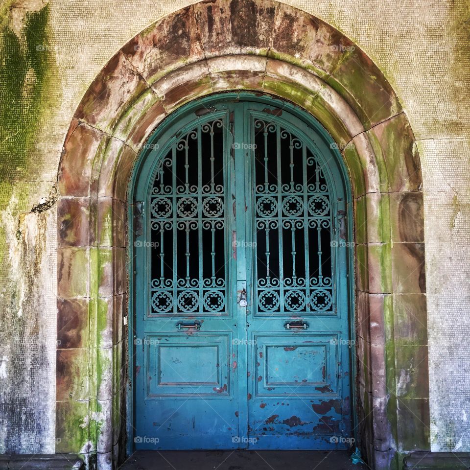 Turquoise Door - Green-Wood Cemetery, Brooklyn, NY