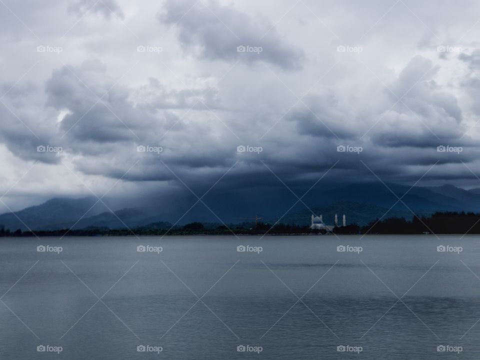 Storm across the lake