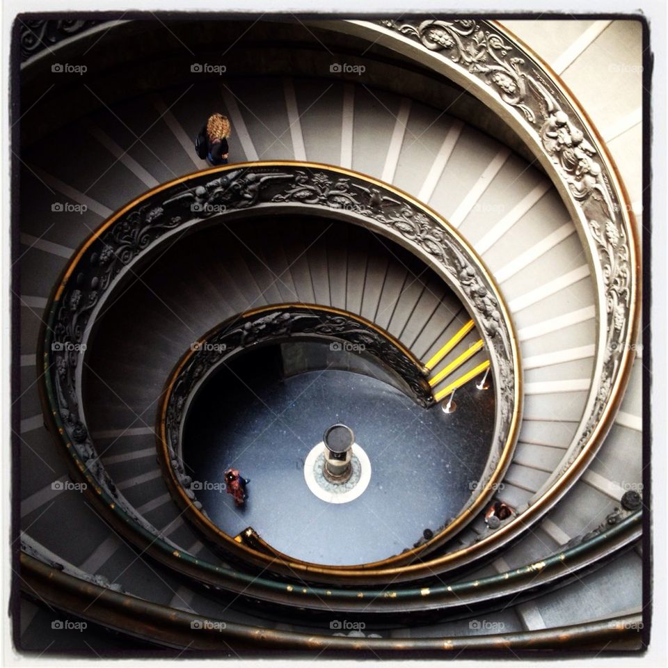 Staircase inside the Vatican museum.