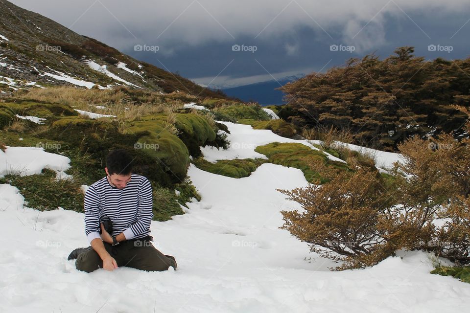 Writing in the snow