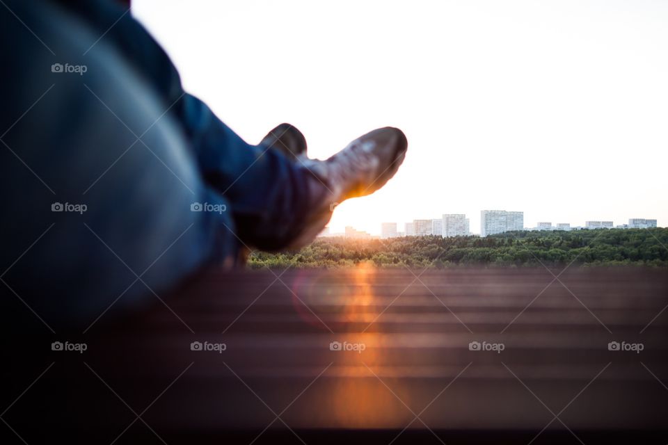 People, Sunset, One, Backlit, Light