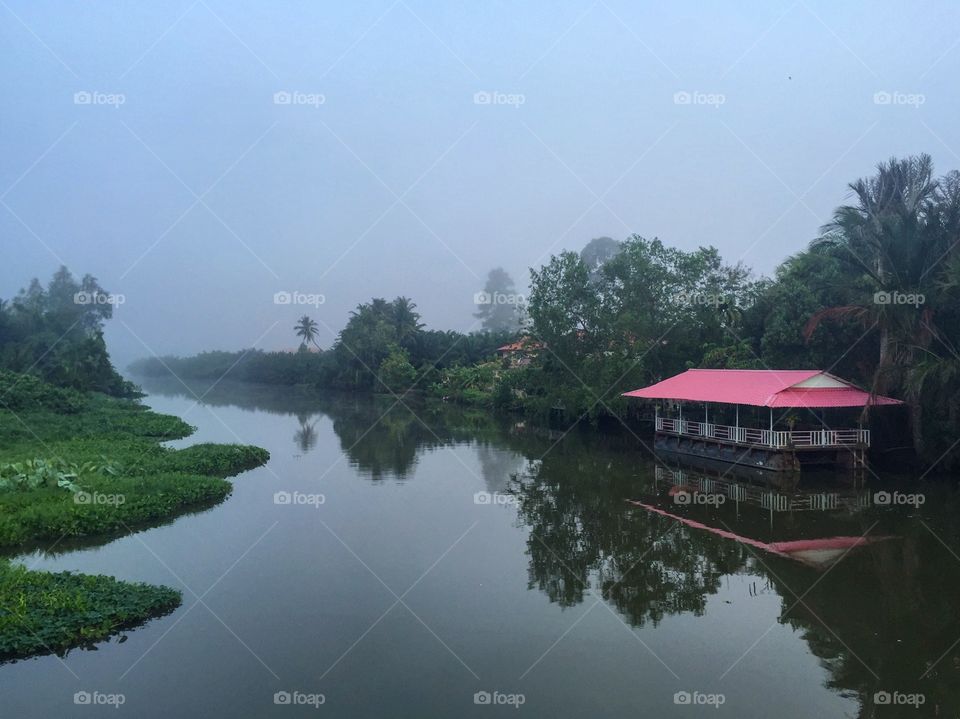 The riverside in the morning