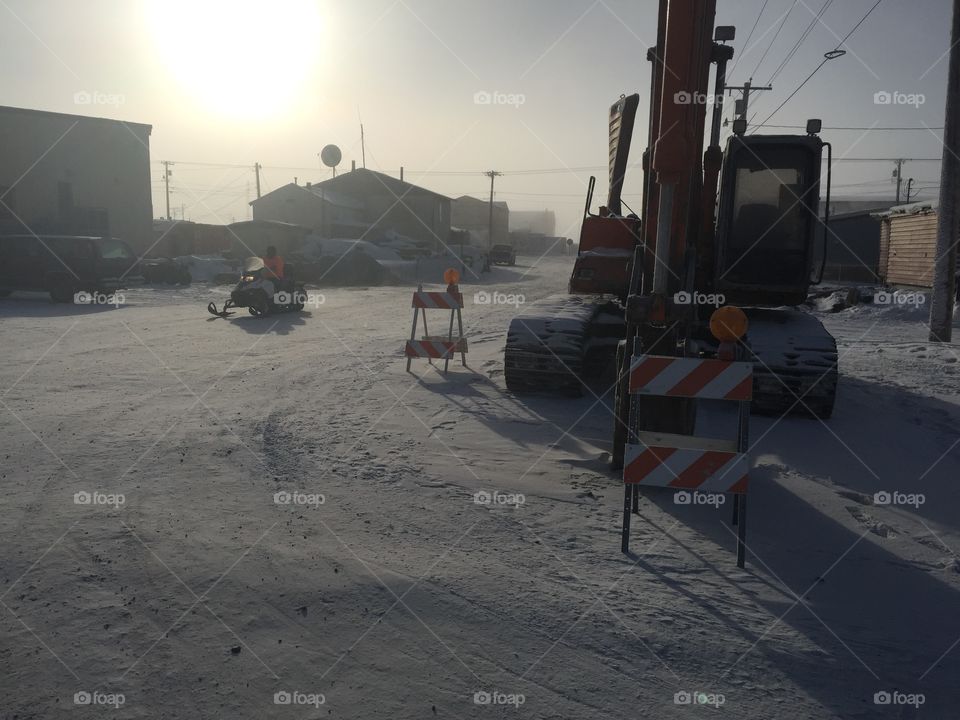 Construction Scene Arctic 