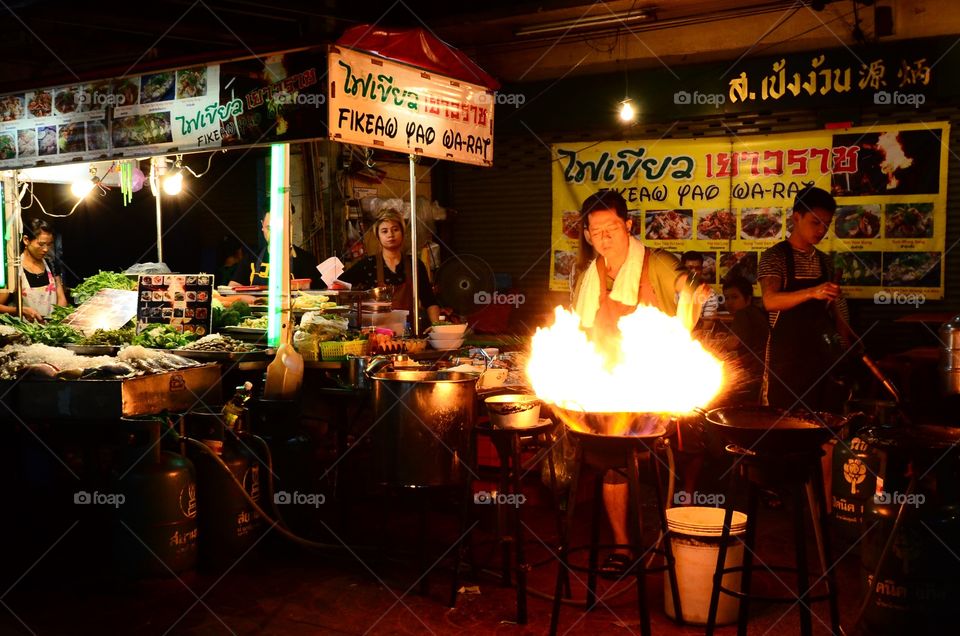Fired. Thailand are street of hot & spicy food