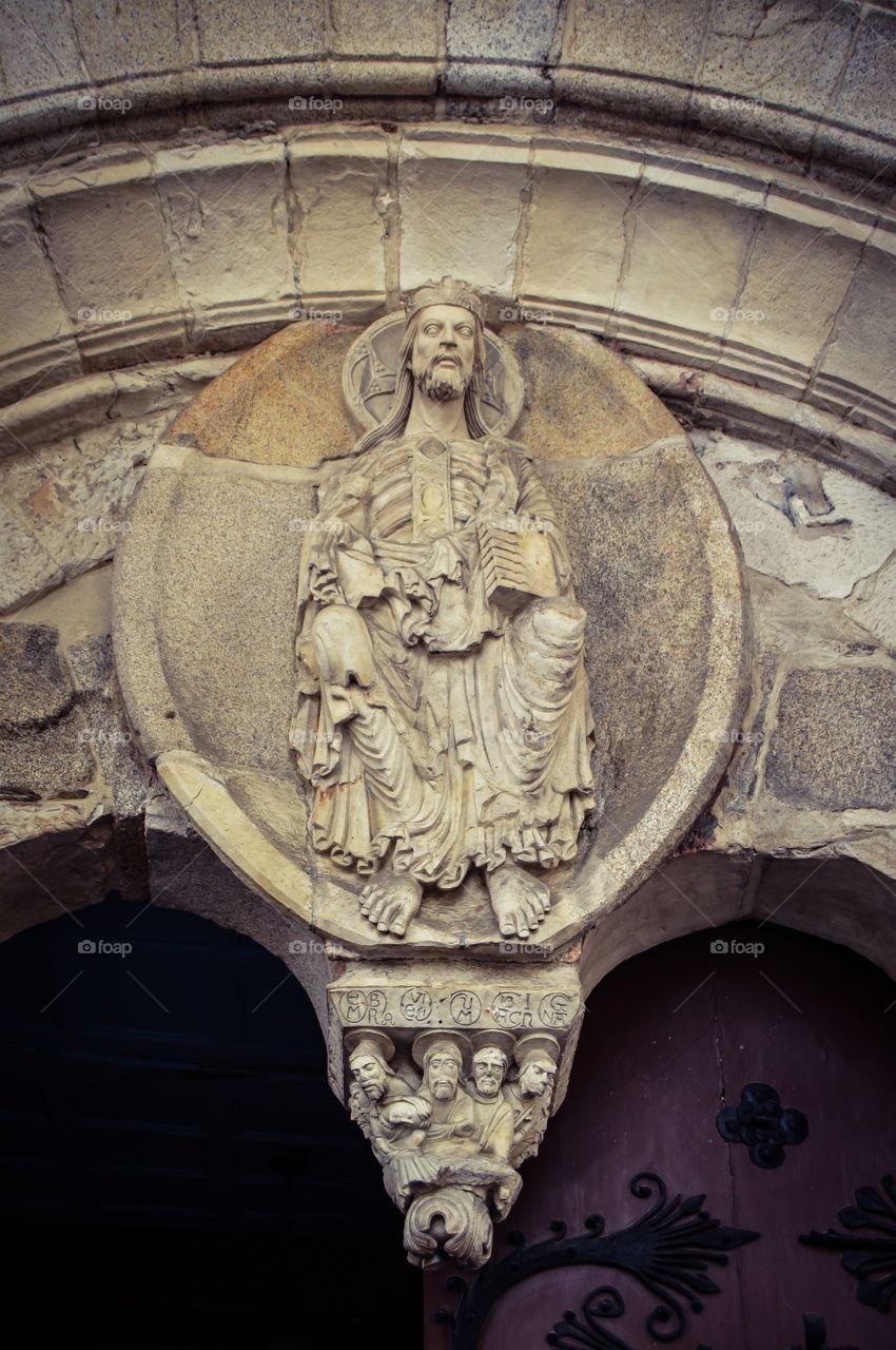 Pantocrator, Puerta Norte de la Catedral de Lugo (Lugo - Spain)