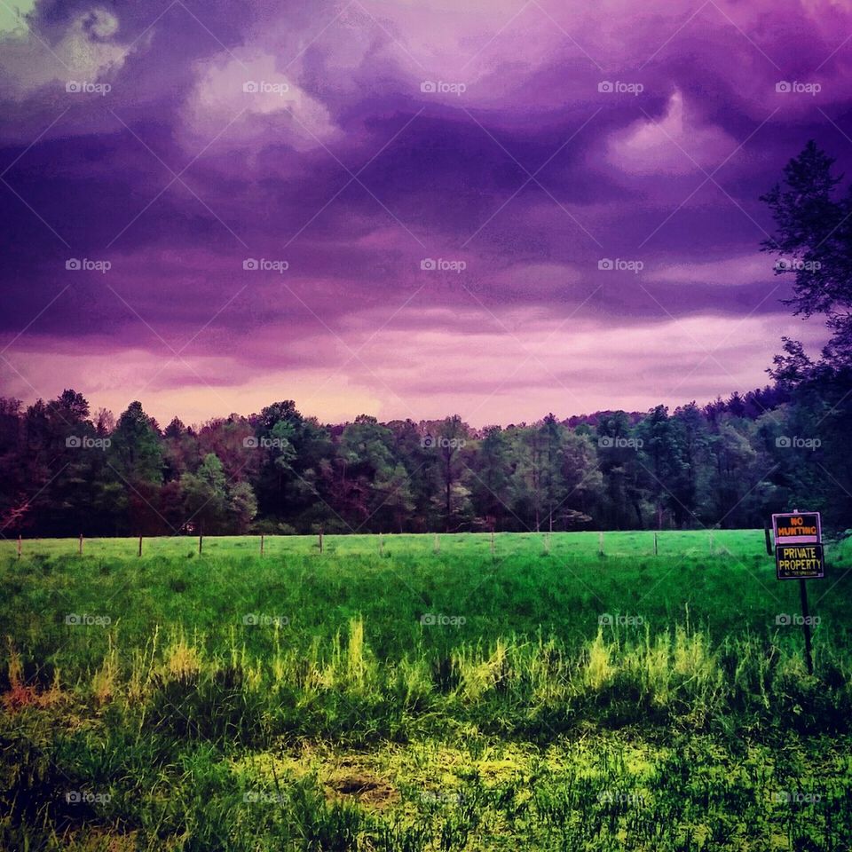 purple clouds