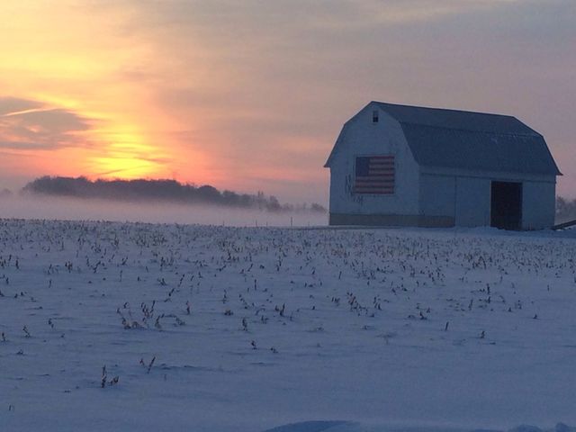 Barnyard sunrise
