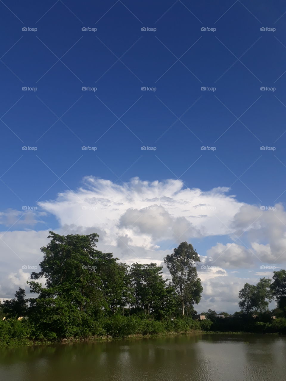 Beautiful cloud in the sky Indian village