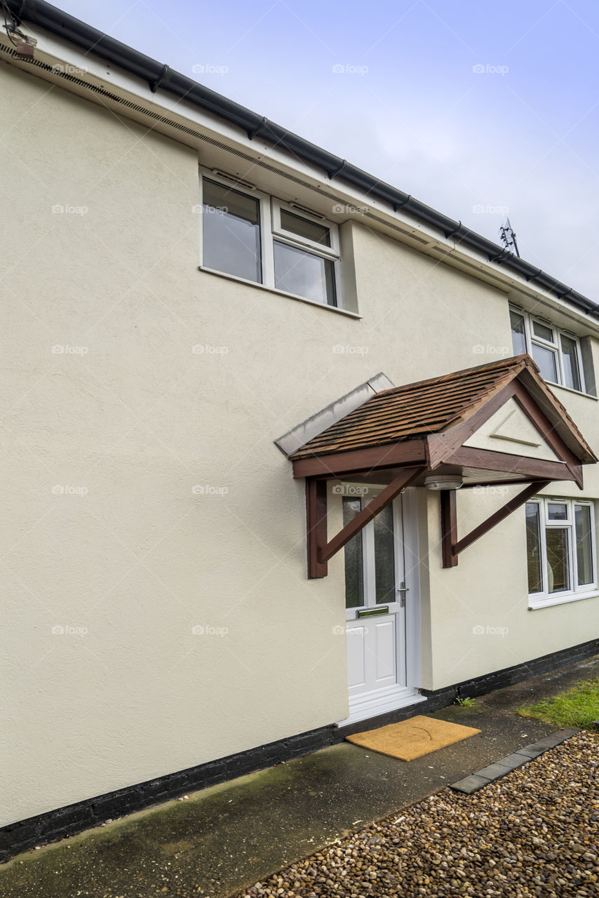 Exterior  of newly decorated and refurbished house. This image has a property release.