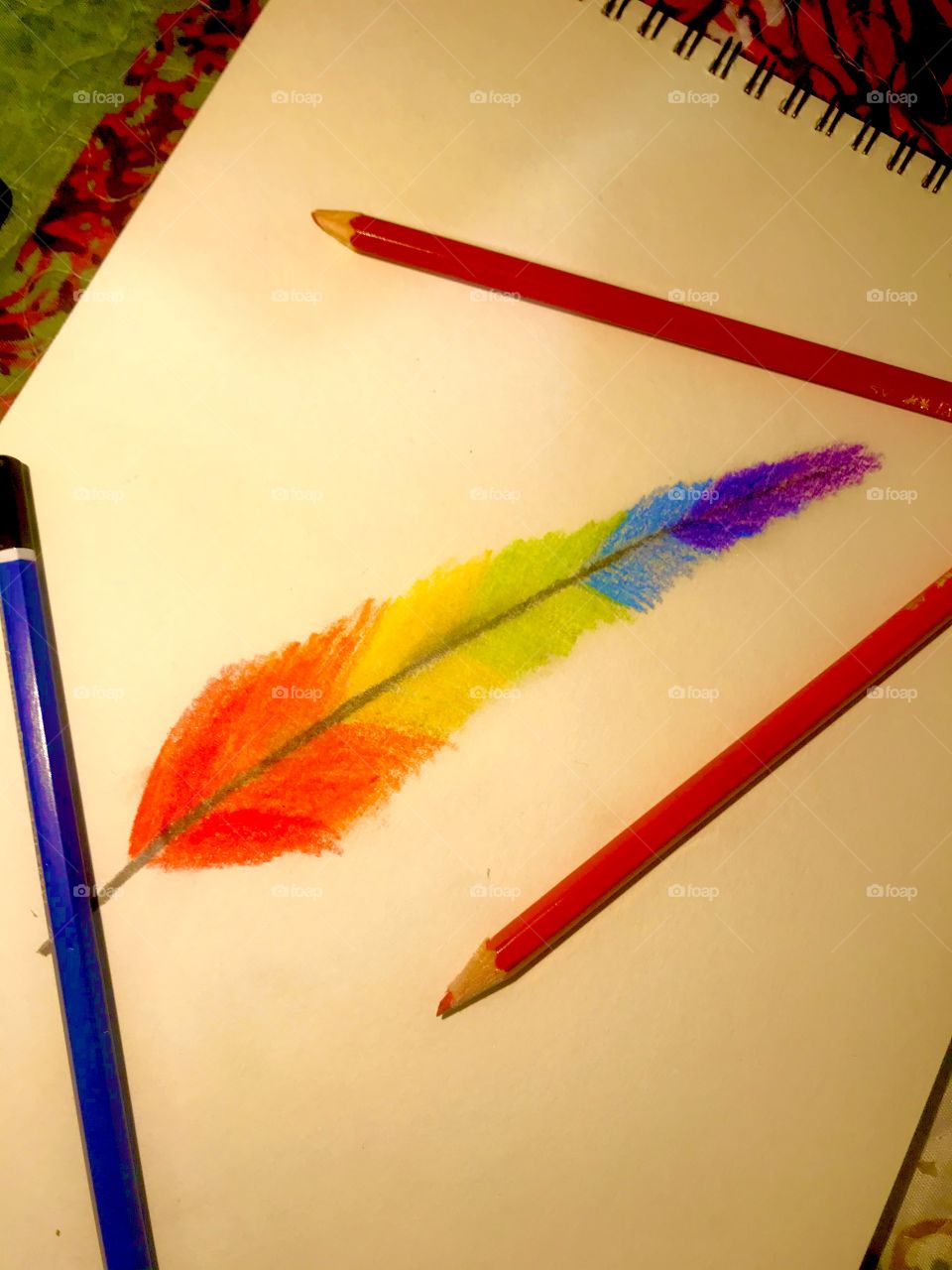 Rainbow feather 
