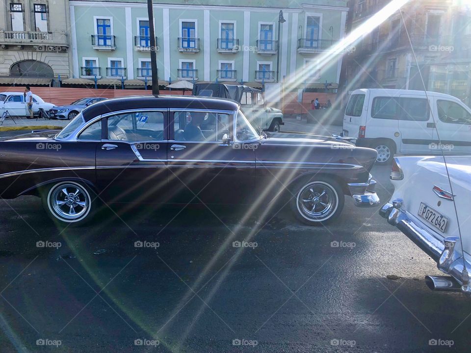 Black Buick in Sun