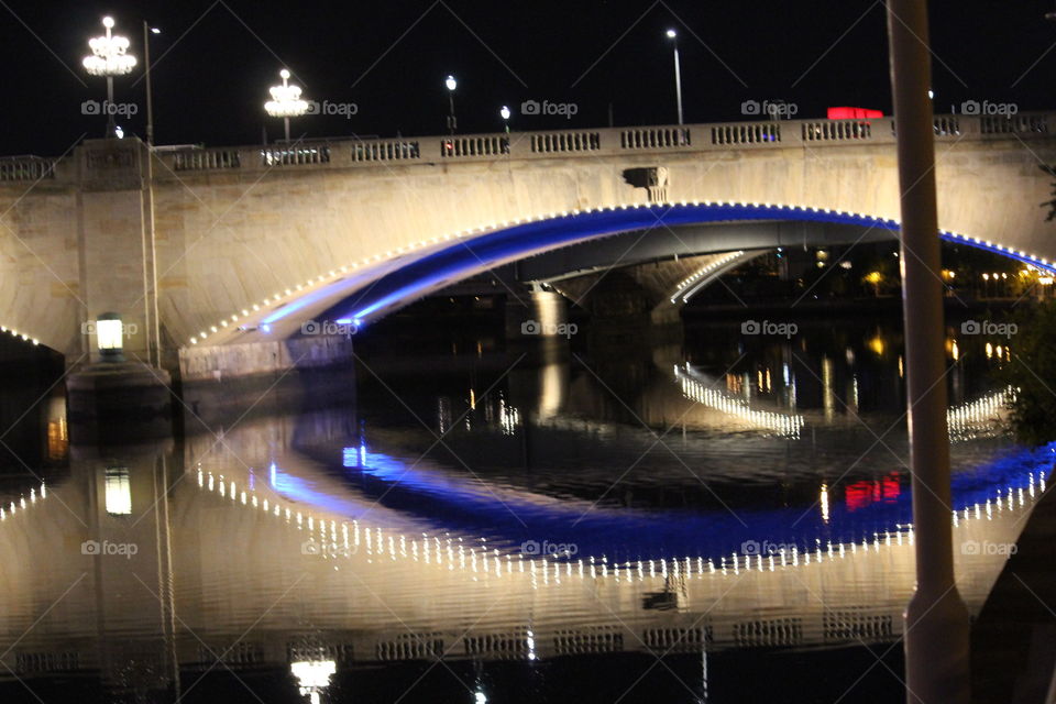 Reflection of the bridge