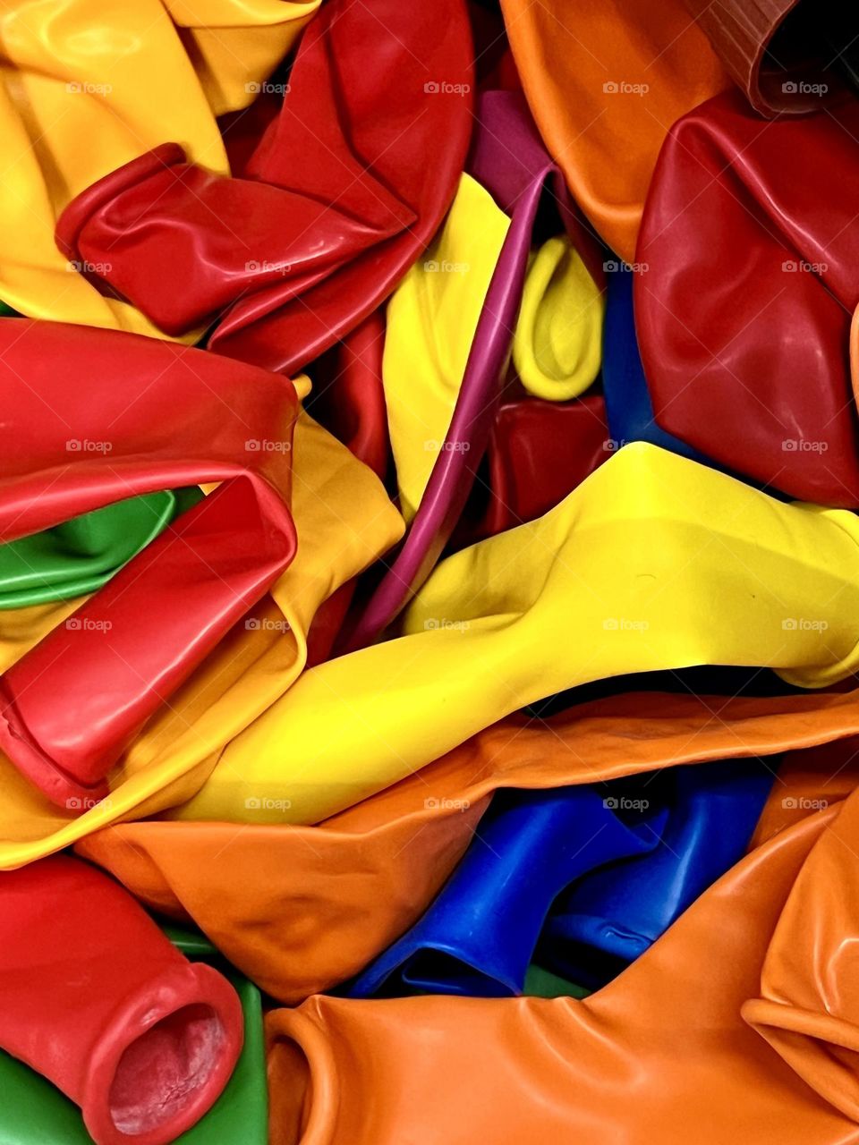 Multi-colored balloons. Not inflated.