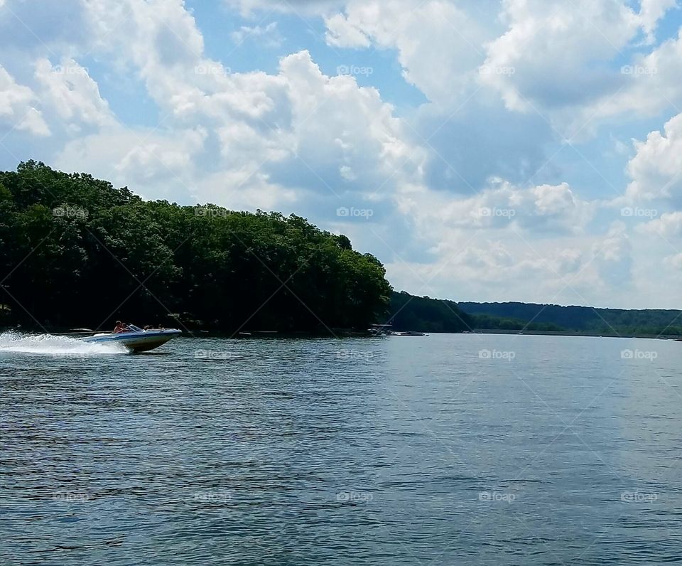 Jet boat on Deep Creek Lake