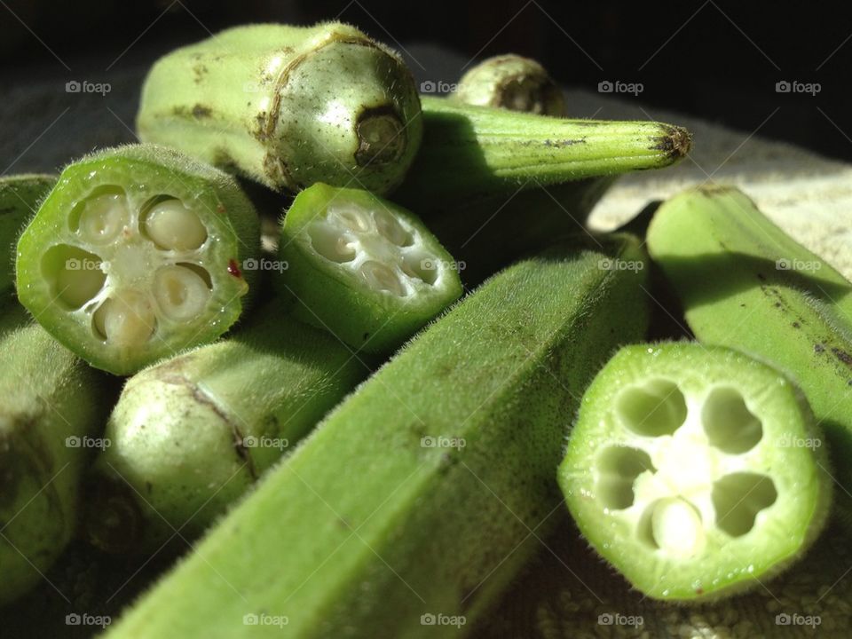 Okra pile