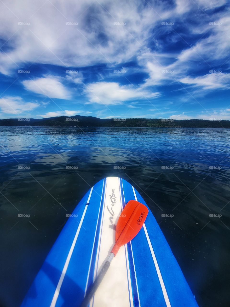 Paddle Boarding on the lake in Coeur d'alene Idaho