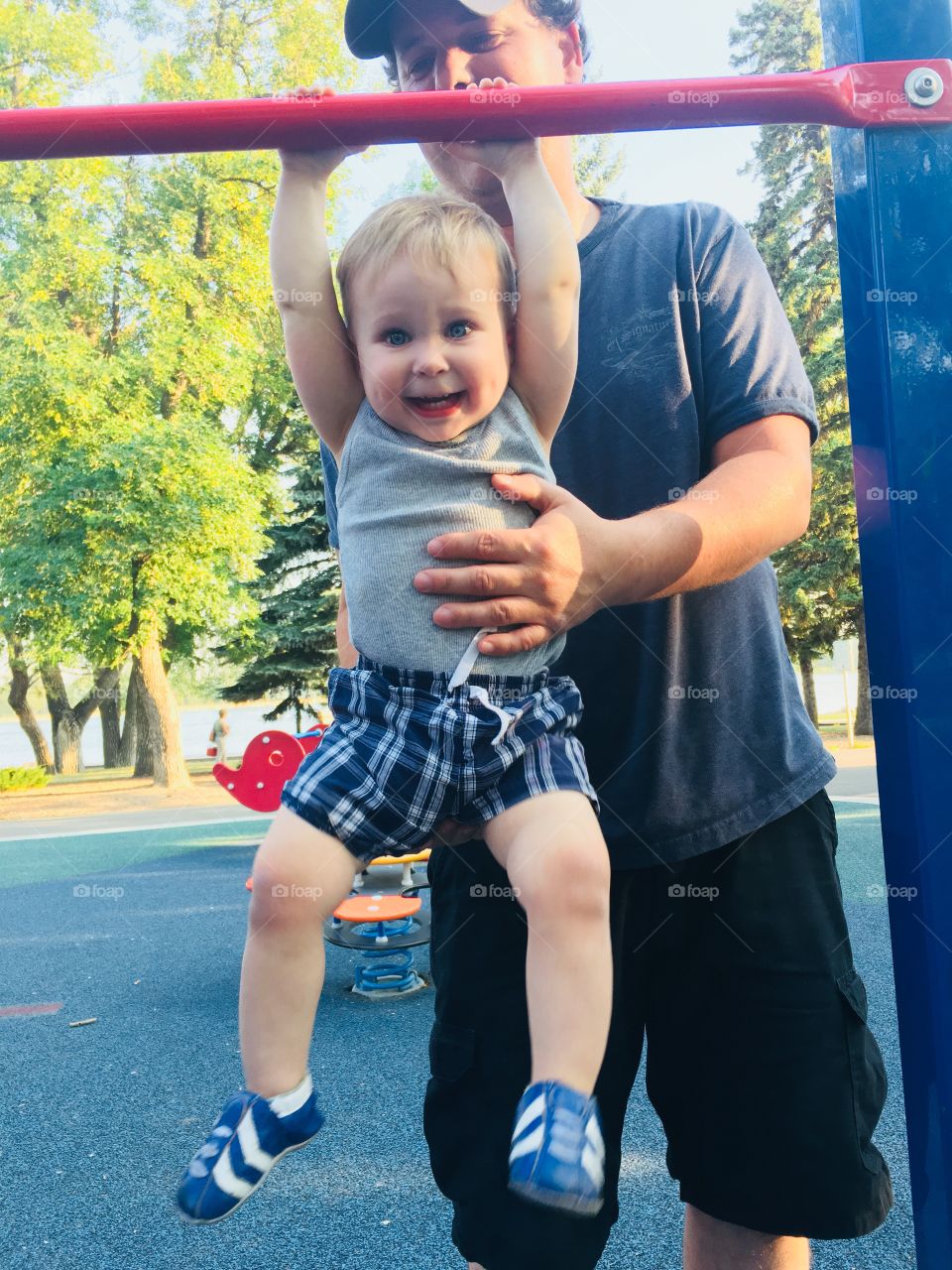 Monkey on the monkey bars 