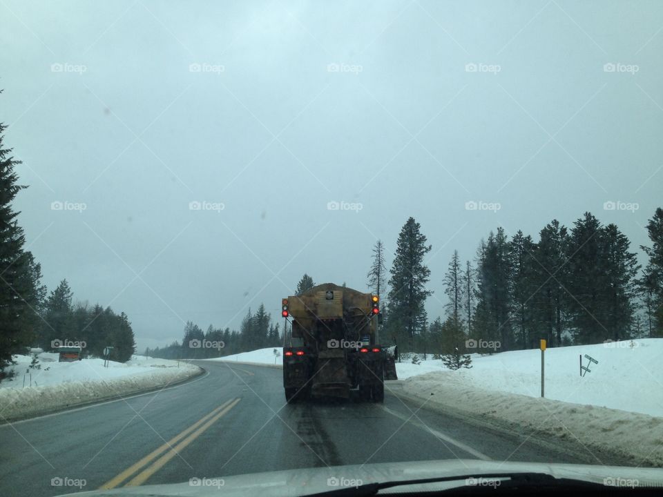 Snow, Road, Transportation System, Winter, Vehicle