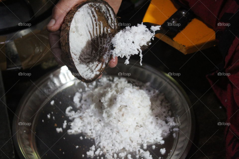 Grated coconut